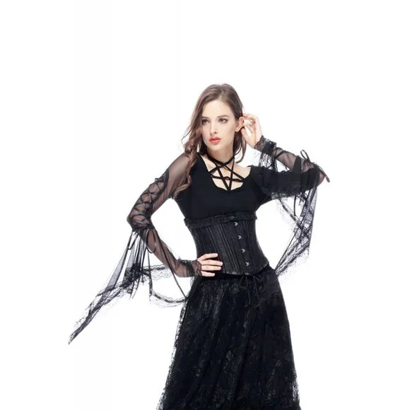 Romantic Delusions Pentagram Lace Top - Picture 4 of 9